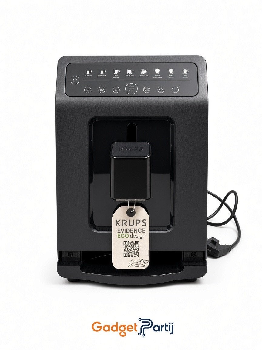 Krups Evidence Eco Design Volautomatische Espressomachine, Afneembaar waterreservoir, Espresso apparaat, 10 kopjes of meer, Zo goed als nieuw