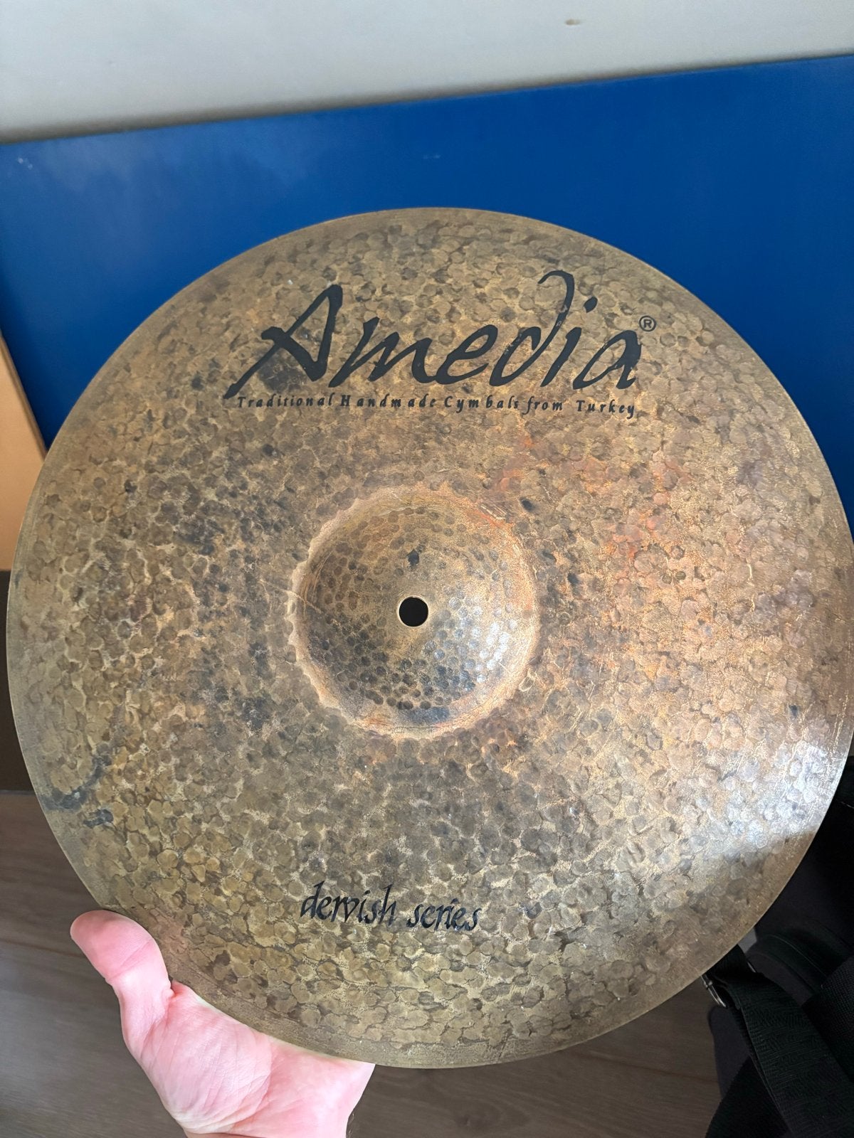 Amedia Dervish Series 16" Crash Cymbal, Muziek en Instrumenten, Ophalen of Verzenden, Gebruikt