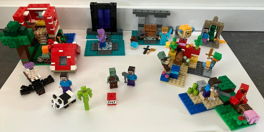 Lego Minecraft 6 sets, Ophalen of Verzenden, Gebruikt, Complete set, Lego