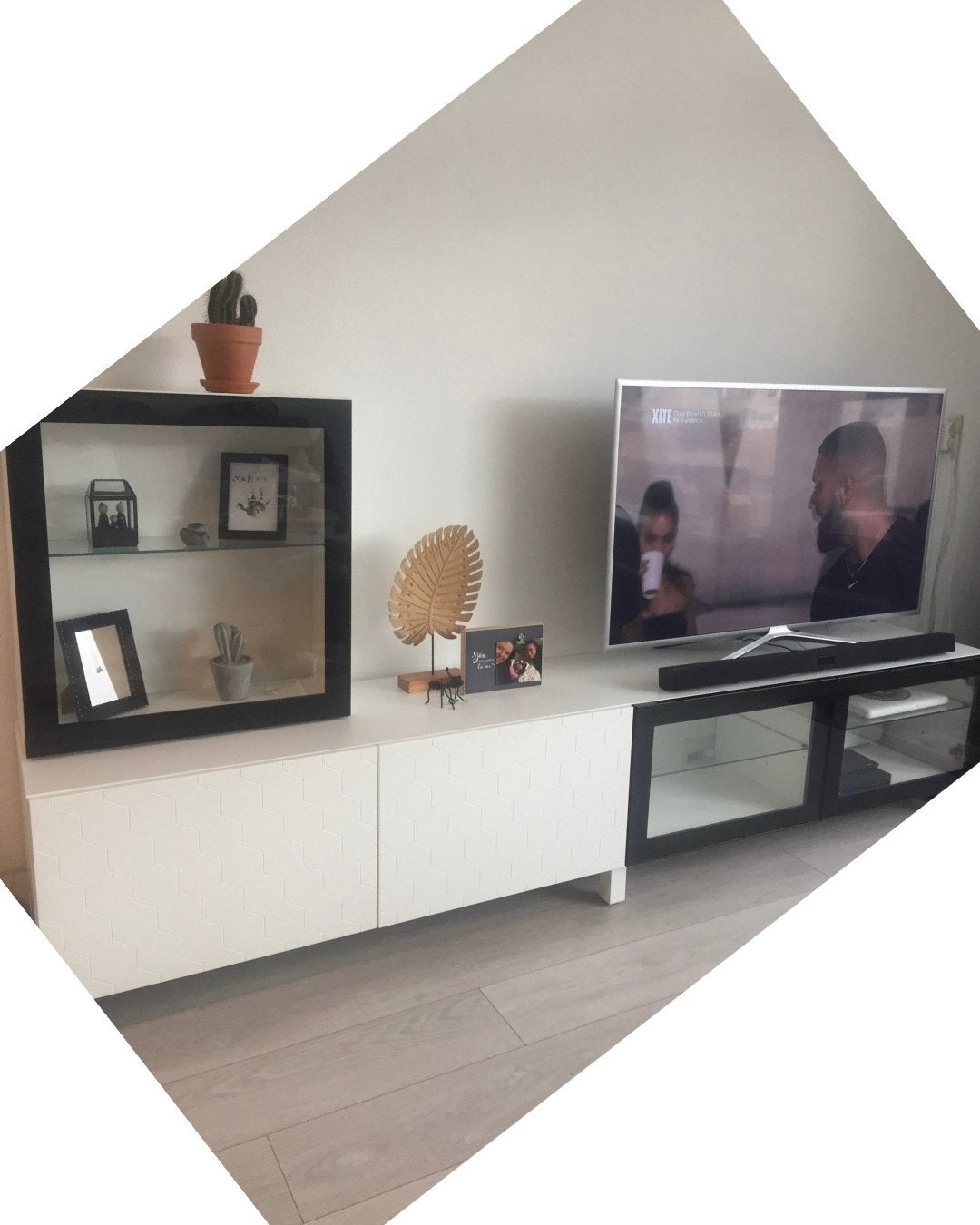 Ikea Tv meubel | Besta, Ophalen, Gebruikt, Glas, 200 cm of meer