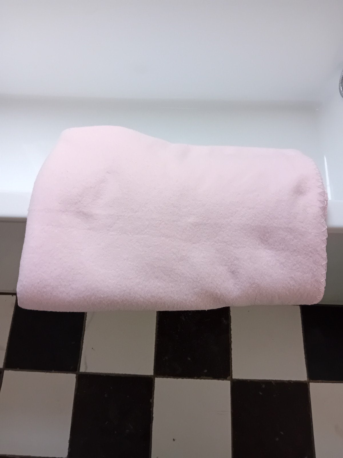 Licht roze fleece deken 1.25 x 1.75 cm, Ophalen