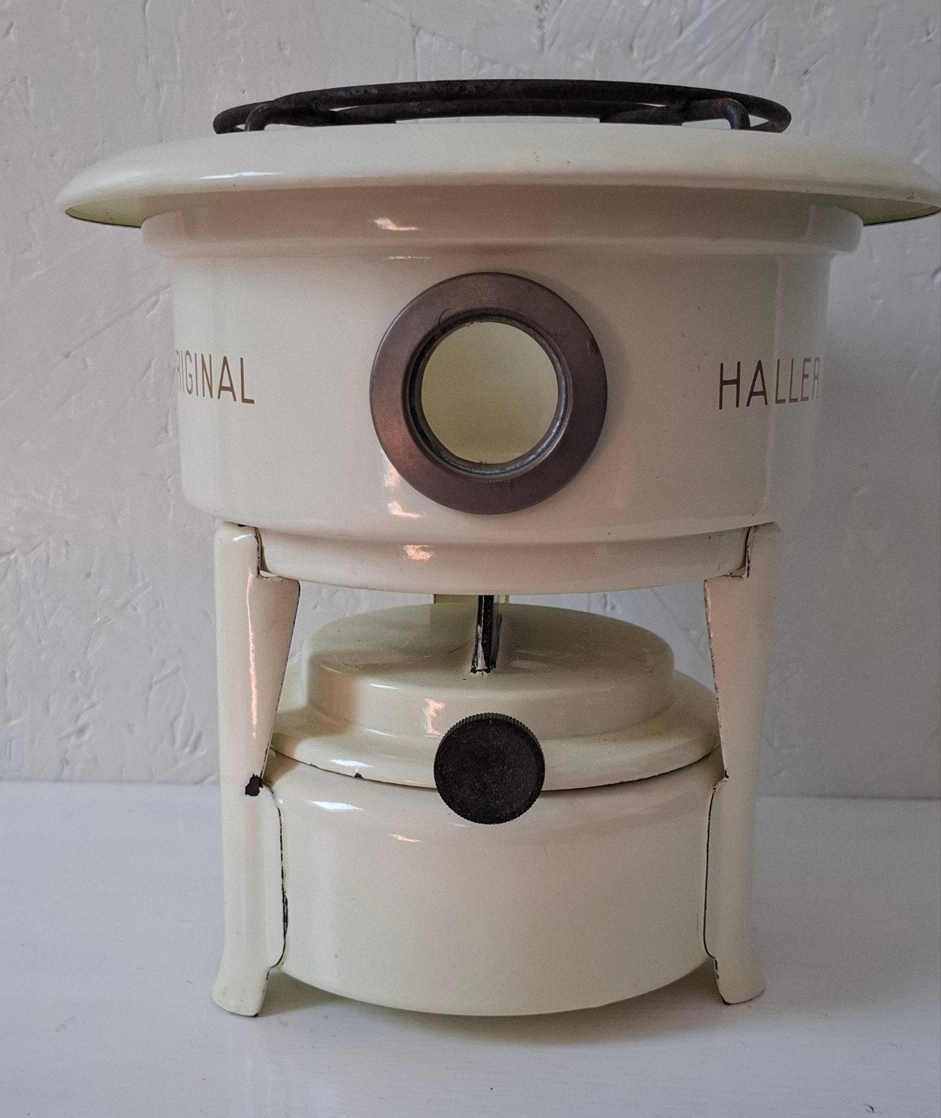 Vintage Petroleumstel "Original Haller" - Crèmewit, Antiek en Kunst, Ophalen of Verzenden
