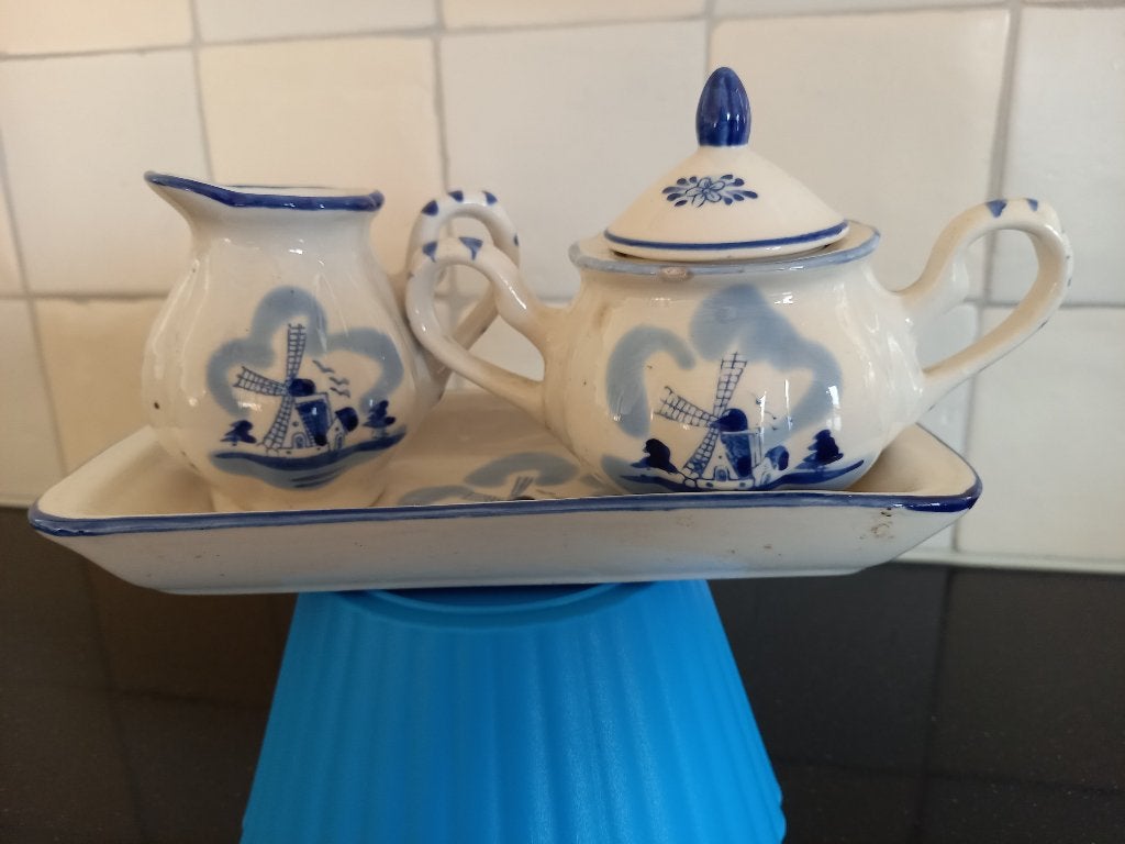 melk en suikerpotje delftsblauw, Huis en Inrichting, Ophalen, Overige stijlen, Overige typen