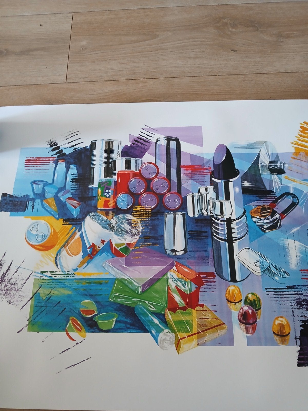 Marcel Bastiaans - Zeefdruk 'Stilleven met Make-up', Origineel, Ophalen of Verzenden, Overige onderwerpen, Zeefdruk