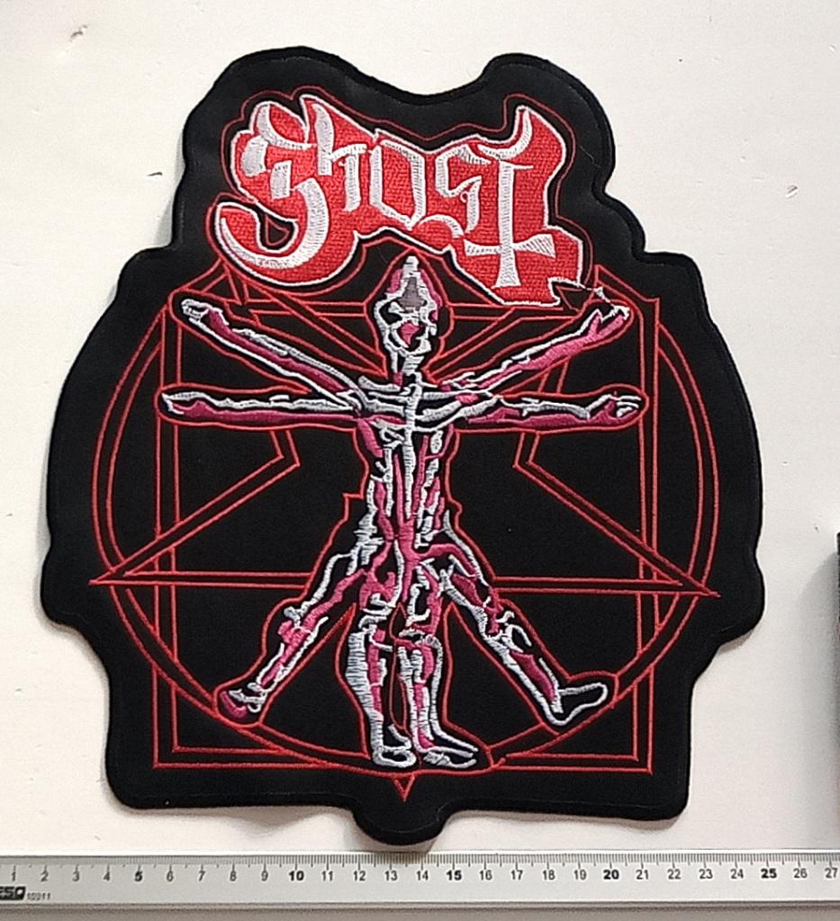 Ghost Vitruvian prachtige  embroidered backpatch 24 x 28 cm, Verzenden, Nieuw, Kleding