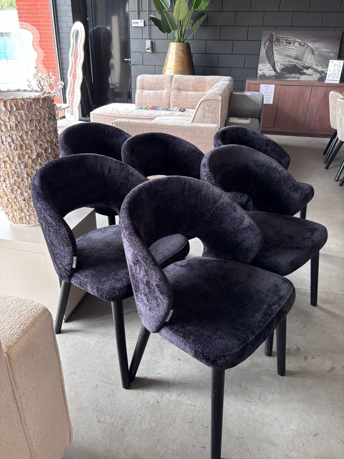 6 Stuks stoel Savoy van Richmond Interiors (zwart), Ophalen of Verzenden, Zo goed als nieuw, Zwart
