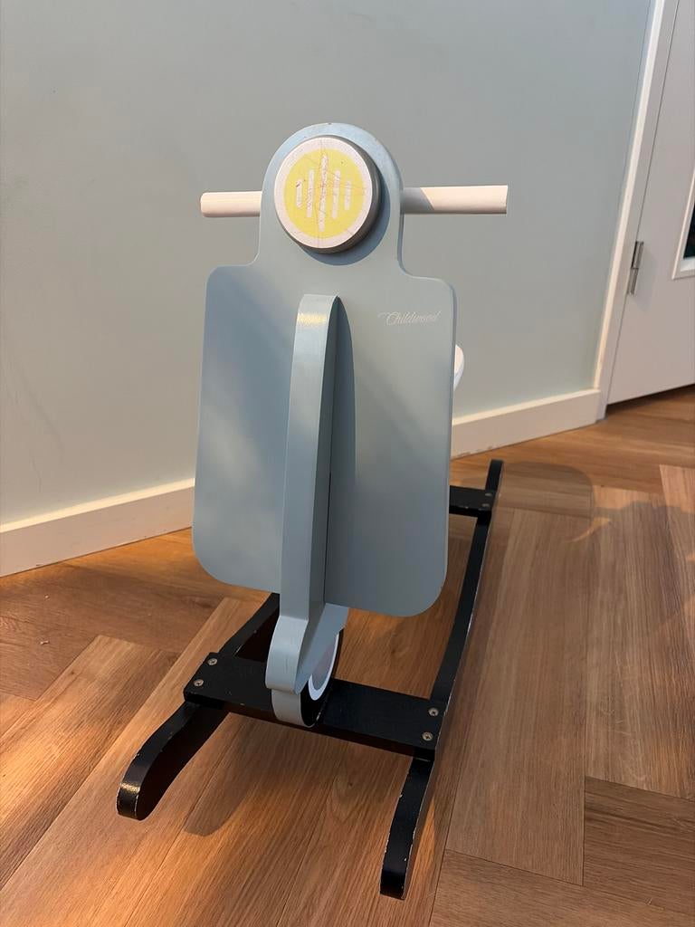 Childwood houten hobbelscooter - grijs/zwart, Kinderen en Baby's, Speelgoed | Overig, Ophalen, Gebruikt, Jongen of Meisje