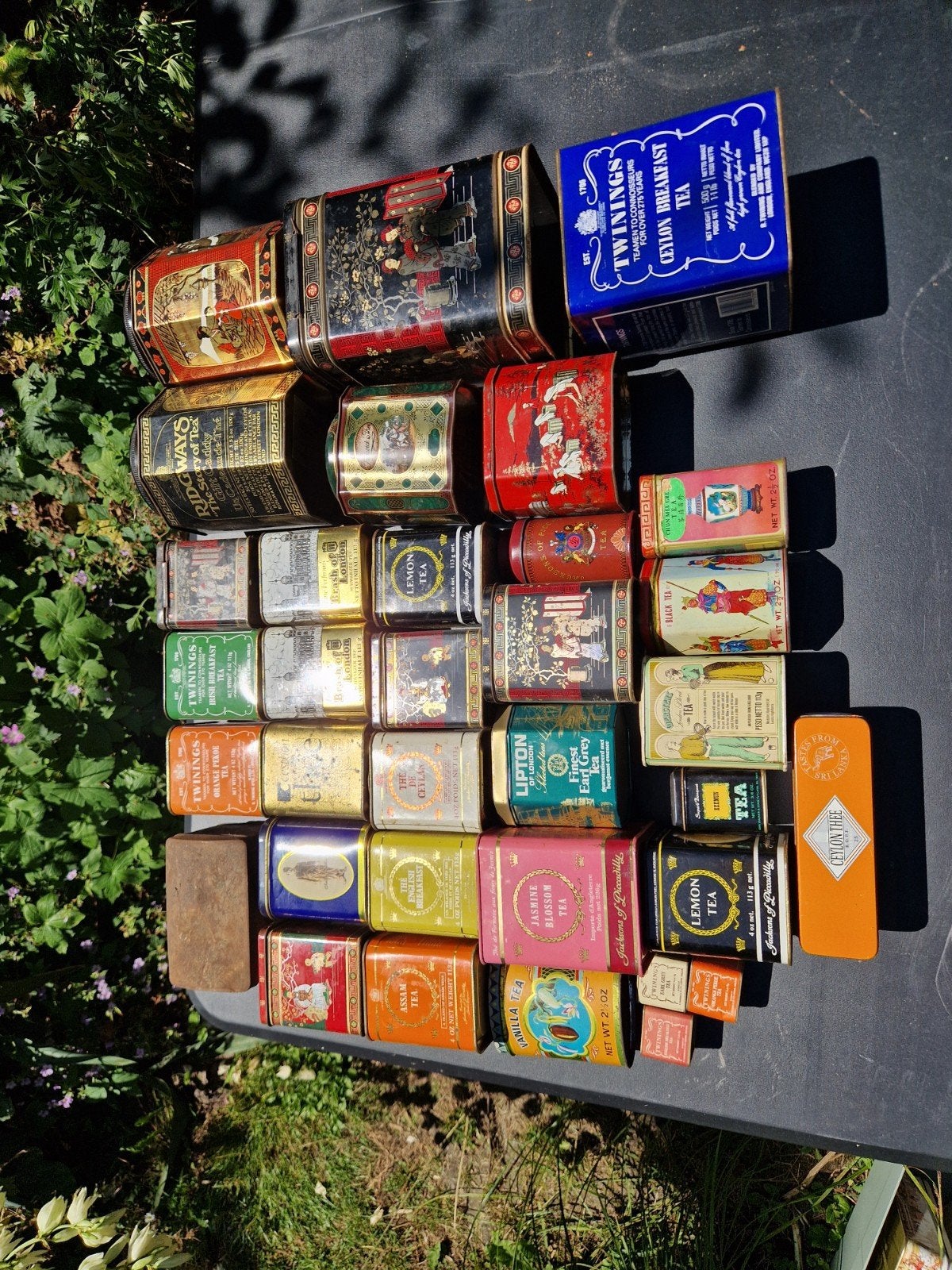 Vintage theeblikken collectie - diverse merken, Verzamelen, Blikken, Ophalen of Verzenden