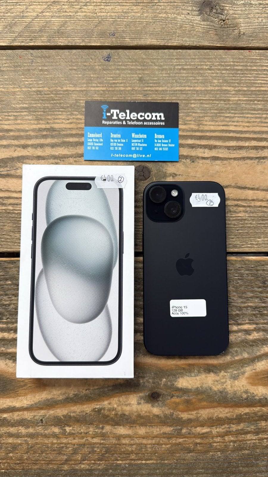 Iphone 15 black 128 GB + garantie 100%, Ophalen of Verzenden, Zo goed als nieuw, Overige typen