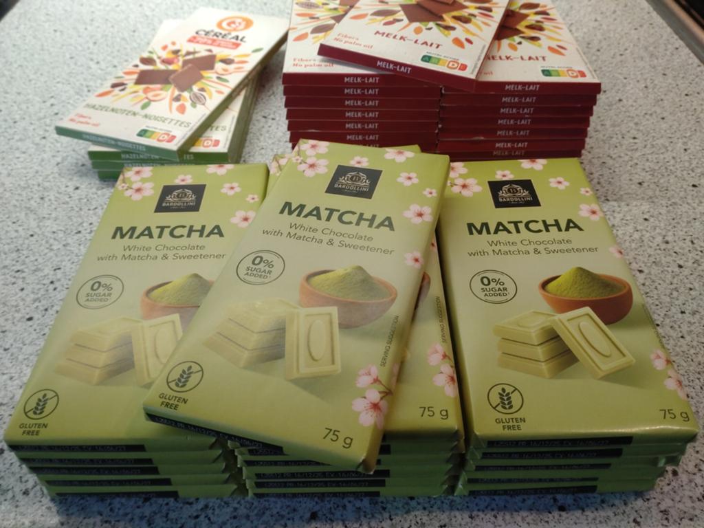 KETO chocolade-repen Céréal & Bardollini matcha suikervrij, Ophalen of Verzenden