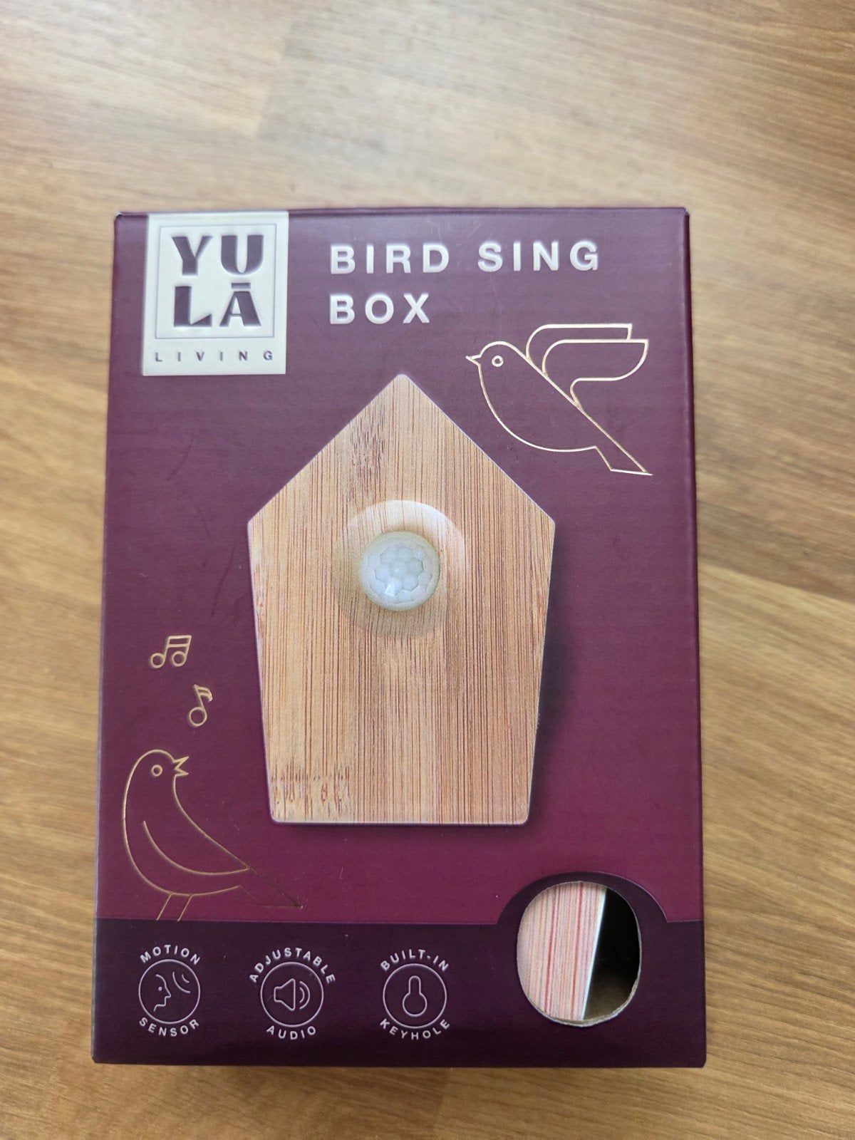 Yula Living Bird Sing Box - Vogelgeluiden voor Thuis, Huis en Inrichting, Hout, Nieuw, Ophalen of Verzenden, Modern