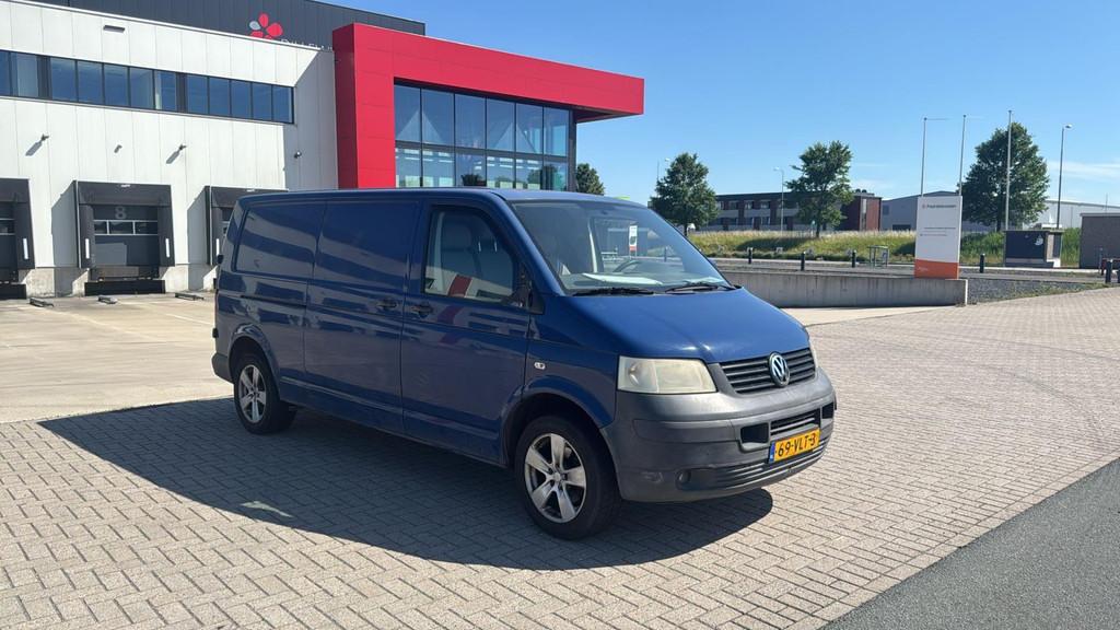 Volkswagen Transporter 2.5 TDI 340 Airco Lang Blauw 2008, Gebruikt, Volkswagen, Origineel Nederlands, Bedrijf