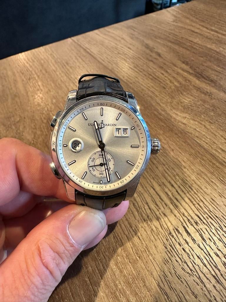 Ulysse Nardin Polshorloge - Zo goed als nieuw, Overige merken, Leer, Staal, Polshorloge