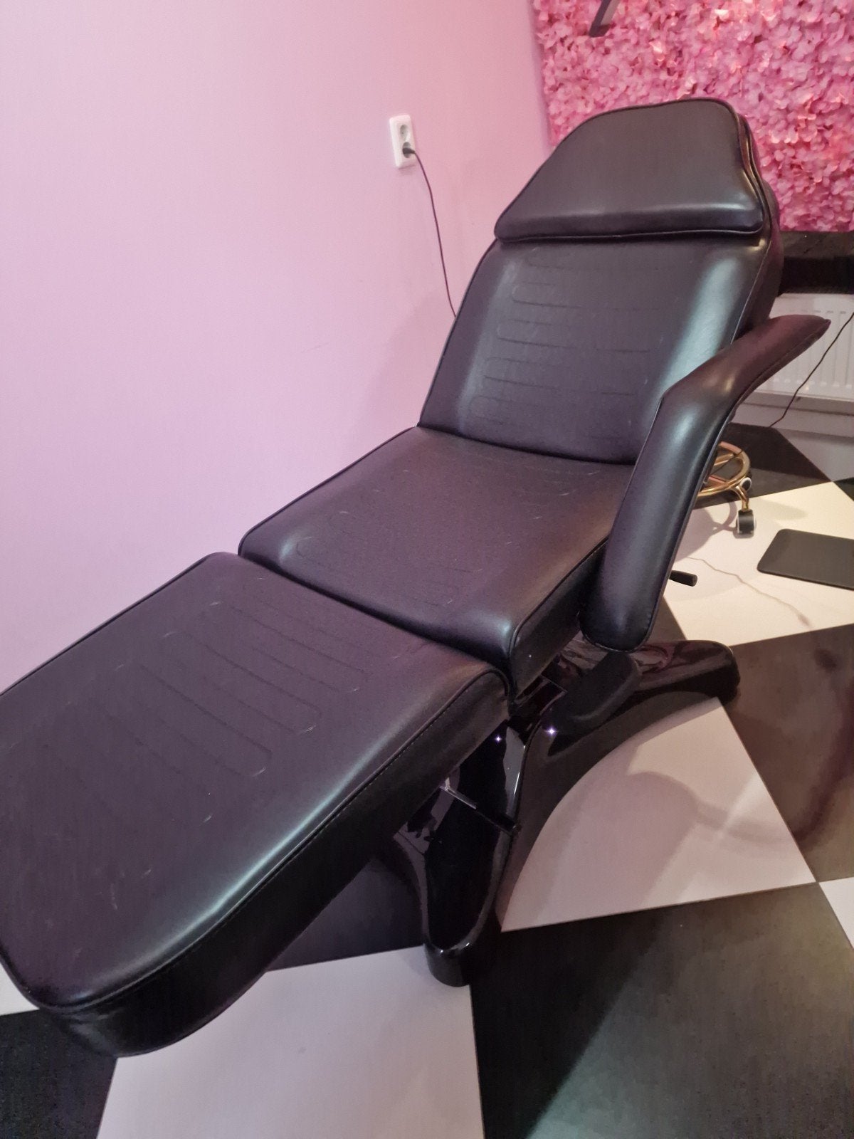 Behandelstoel zwart hydraulisch, Sport en Fitness, Ophalen, Zo goed als nieuw, Massagestoel of Kussen