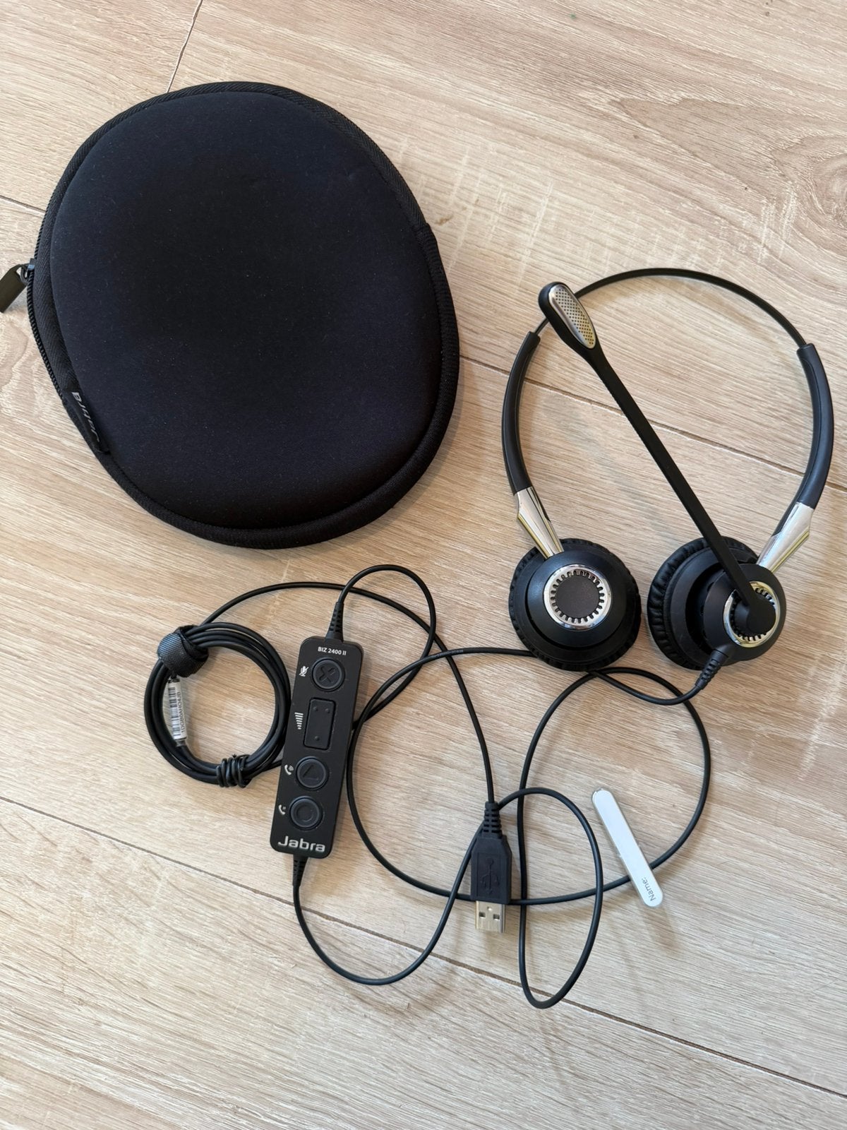 Jabra Biz 2400 II Duo USB MS - Stereo Headset voor oa Teams, On-ear, Ophalen of Verzenden, Inklapbare microfoon, Bedraad