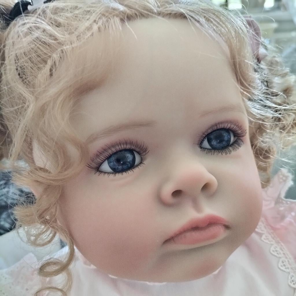 Reborn baby toddler meisje 60 cm, Verzamelen, Ophalen of Verzenden, Nieuw, Babypop, Levensecht of Reborn