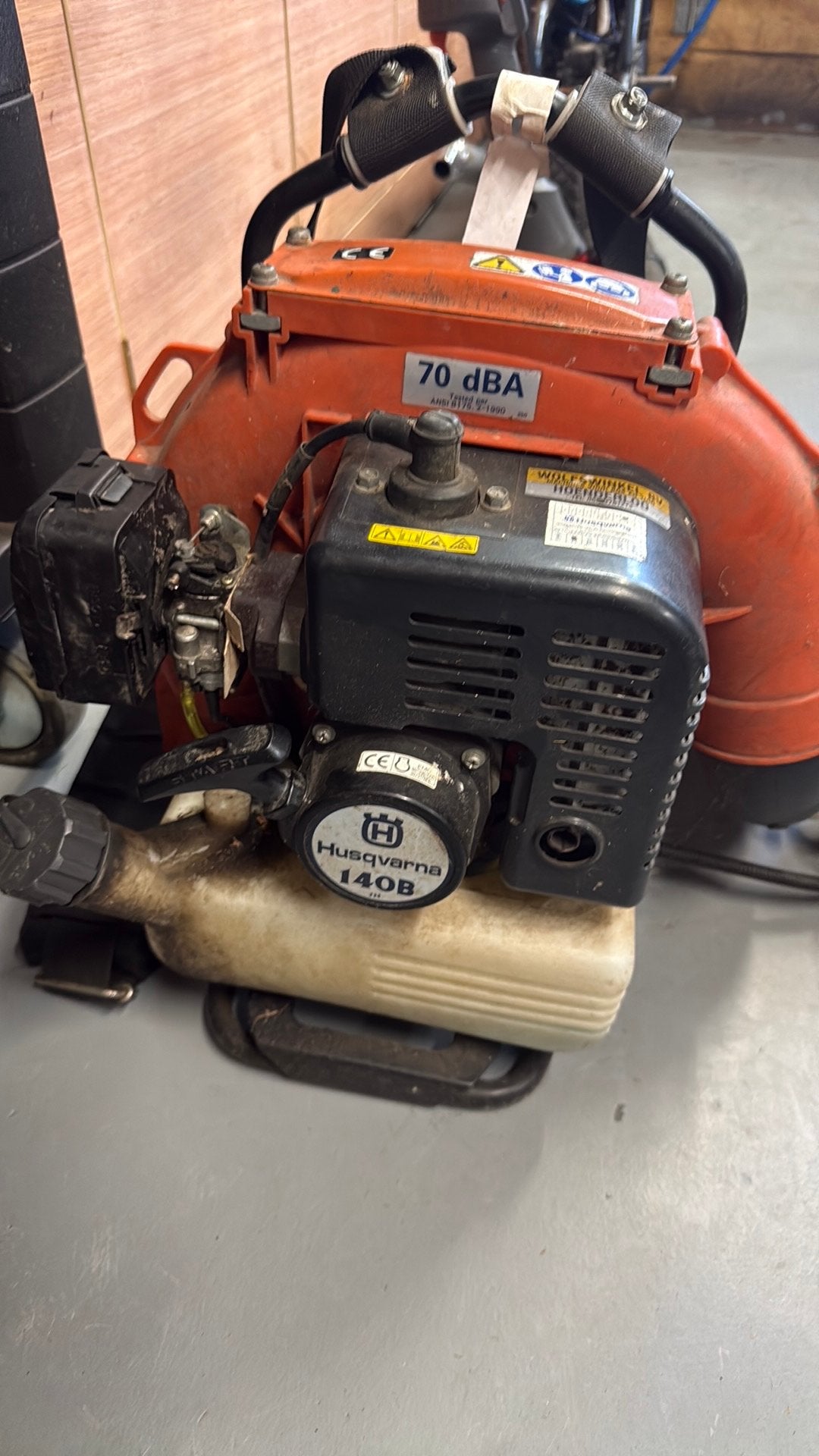 Husqvarna 140 b rugblazer, Tuin en Terras, Ophalen, Zo goed als nieuw, Benzine