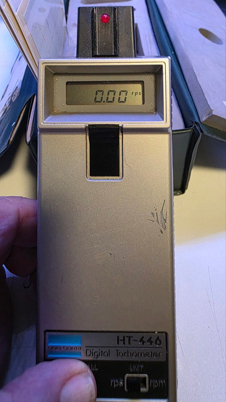 Ono Sokki HT-446 Digitale Tachometer met Reflectiestrips, Ophalen of Verzenden