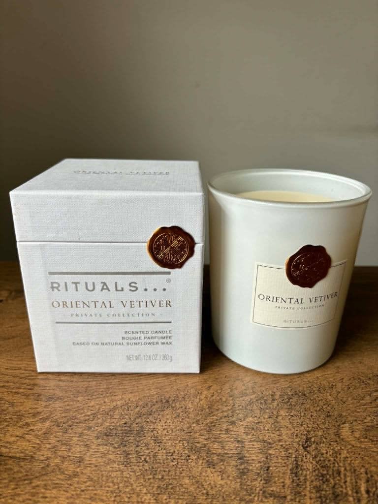 Rituals Oriental Vetiver Kaars 360g, Overige materialen, Wit, Nieuw, Ophalen of Verzenden