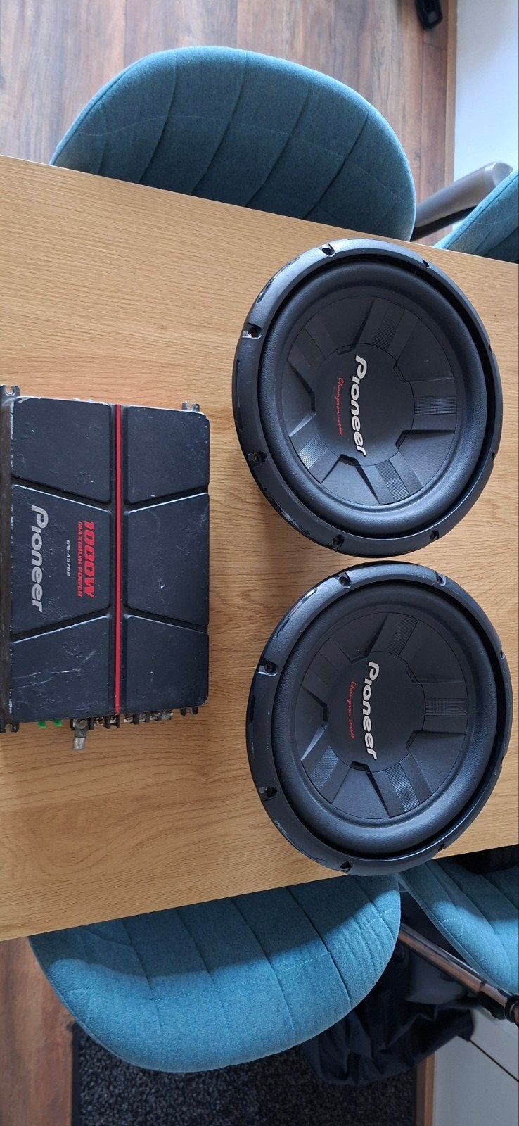 Pioneer Champions Series Subwoofers met Versterker, Ophalen of Verzenden, Gebruikt