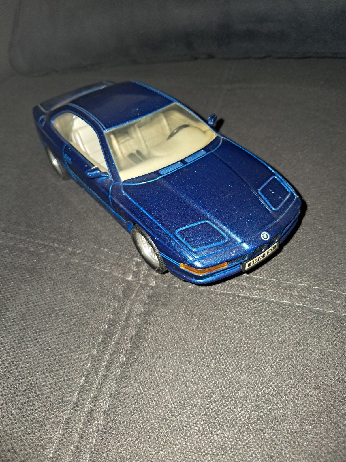 BMW 850i Coupe (E31) - Donkerblauw - 1:24, Ophalen of Verzenden, Auto, Overige merken