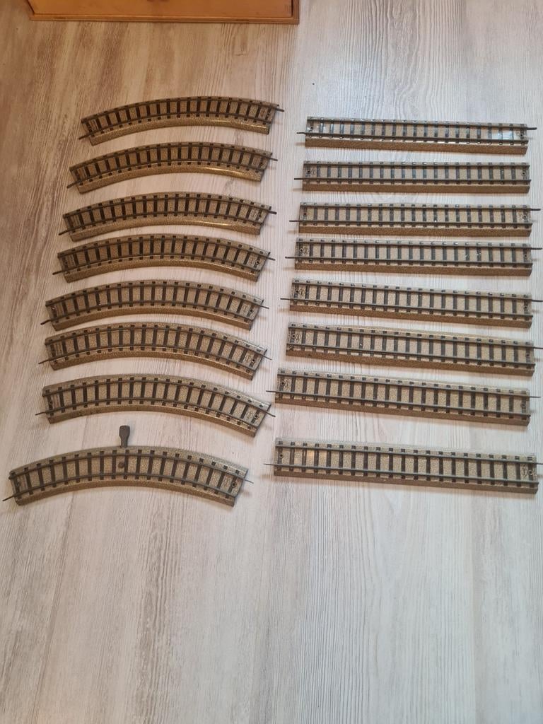 Jouef zeer oude rails met bedding metaal! ZELDZAAM!, Gebruikt, Gelijkstroom, Jouef, Rails
