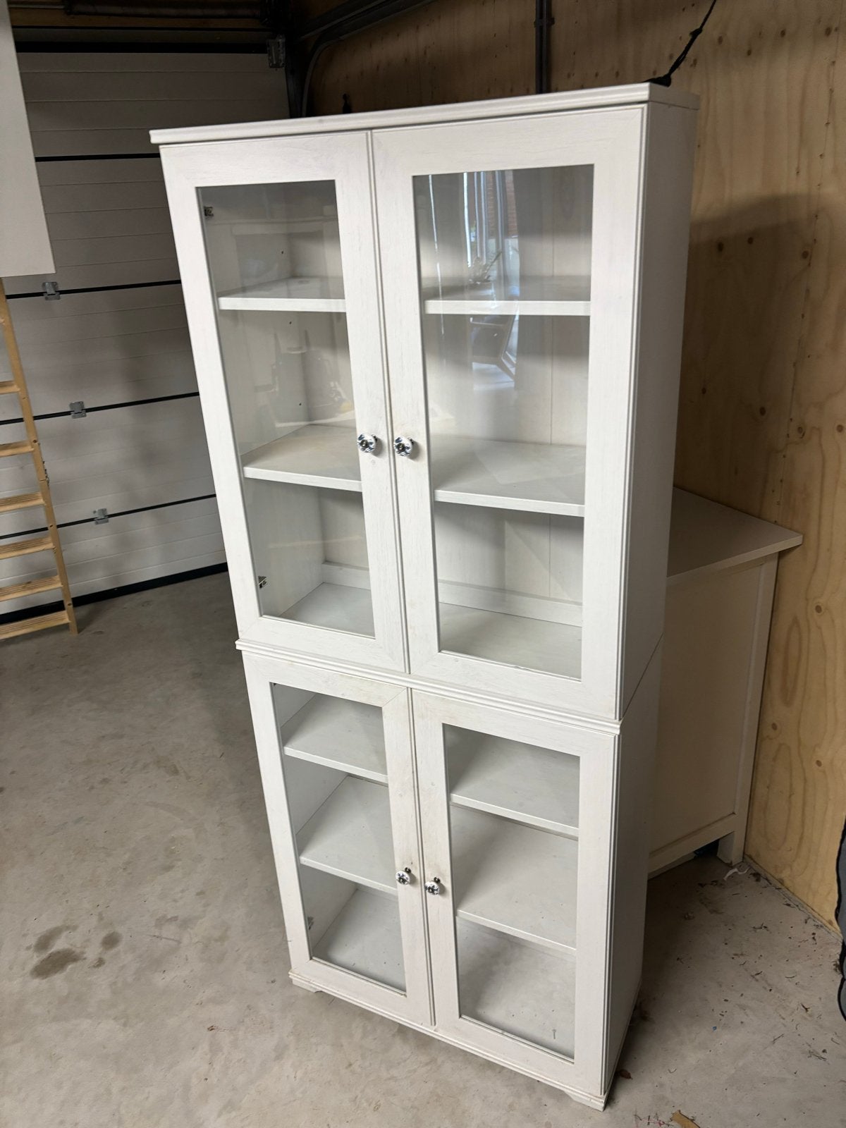 Mooie vitrinekast 75x182x32 cm met originele knoppen, Ophalen, Gebruikt, 50 tot 100 cm, 150 tot 200 cm