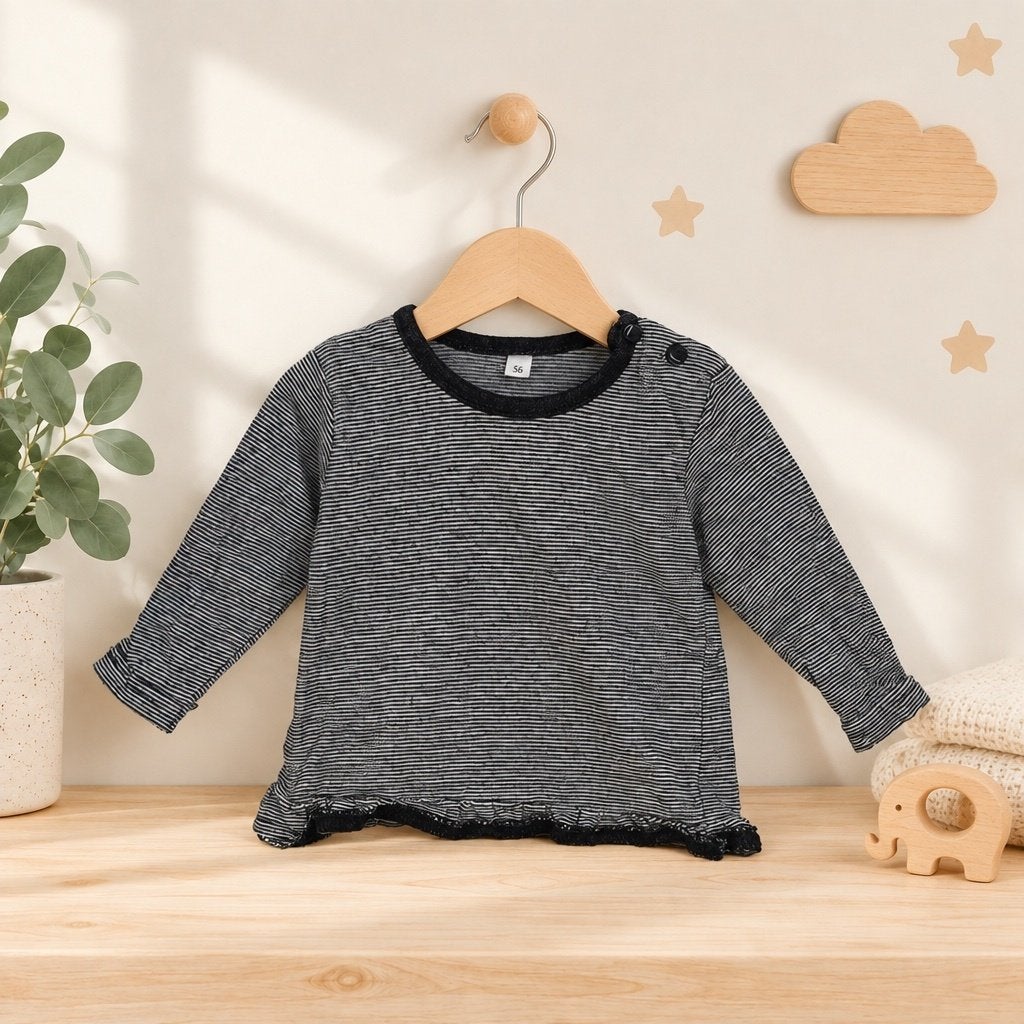 Zeeman gestreept baby shirtje maat 56, Zeeman, Gebruikt, Jongetje of Meisje, Ophalen of Verzenden
