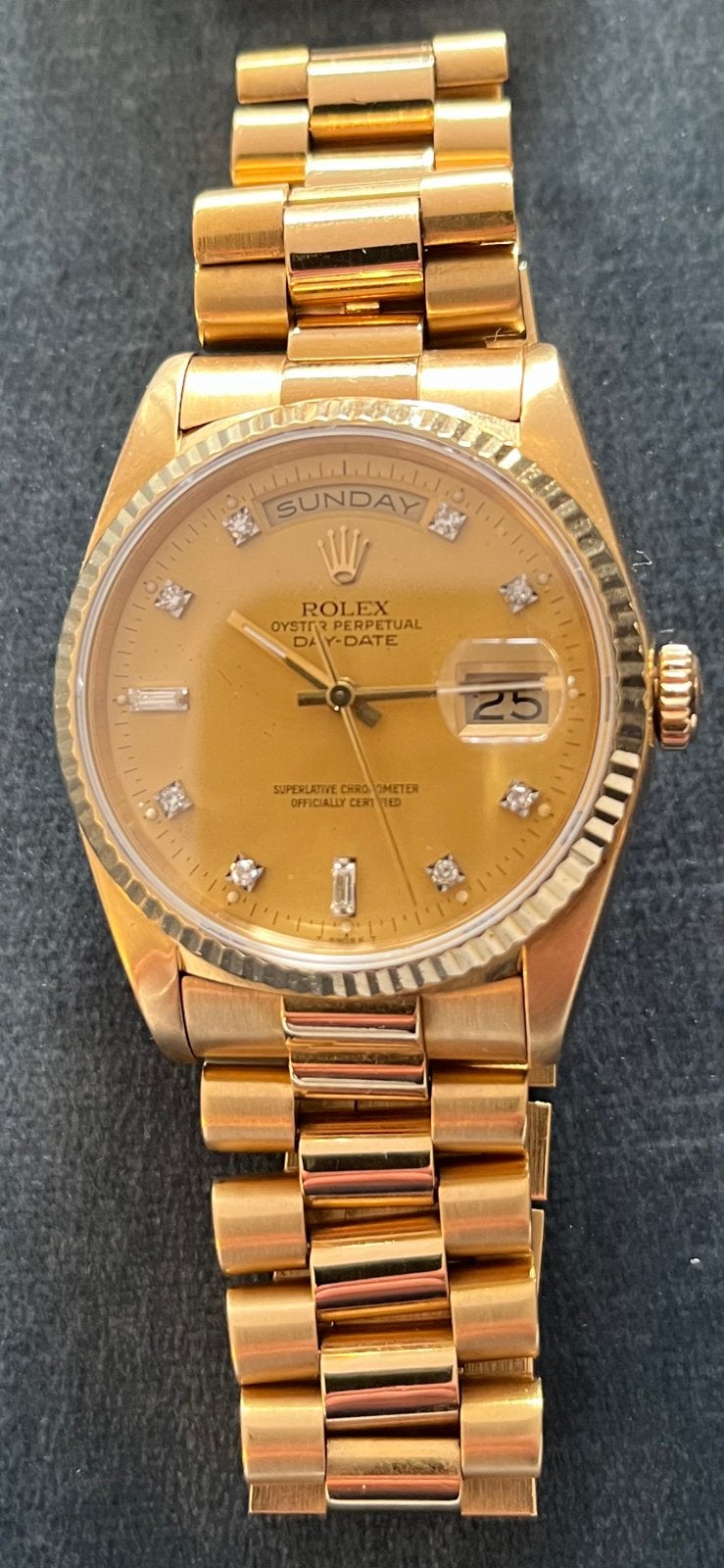 Rolex day date 18238, Sieraden, Tassen en Uiterlijk, Overige merken, Staal, Staal, Polshorloge