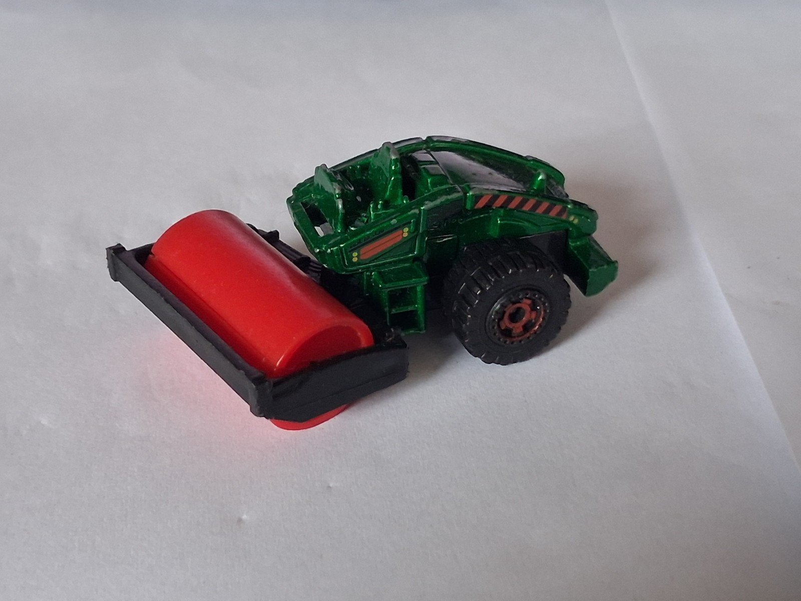 Matchbox Road Roller MB 800 - Groen/Rood, Ophalen of Verzenden, Gebruikt