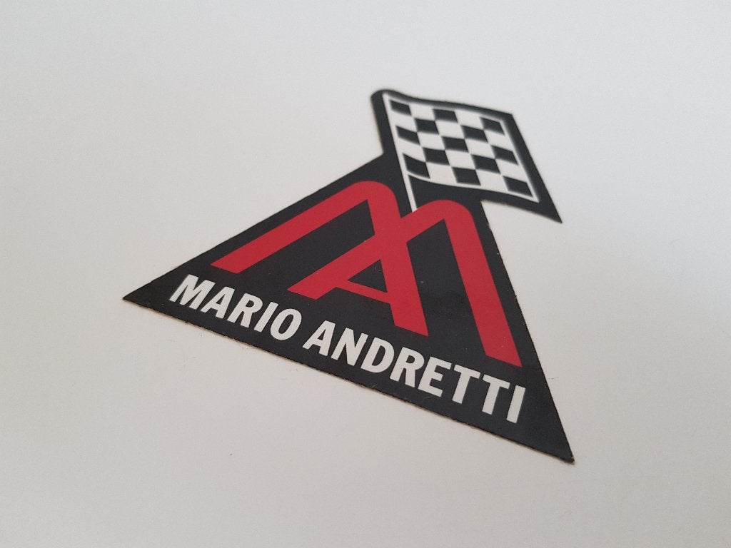 Mario Andretti - Vintage Indianapolis 500 race-decal - '70, Verzamelen, Ophalen of Verzenden, Zo goed als nieuw, Formule 1