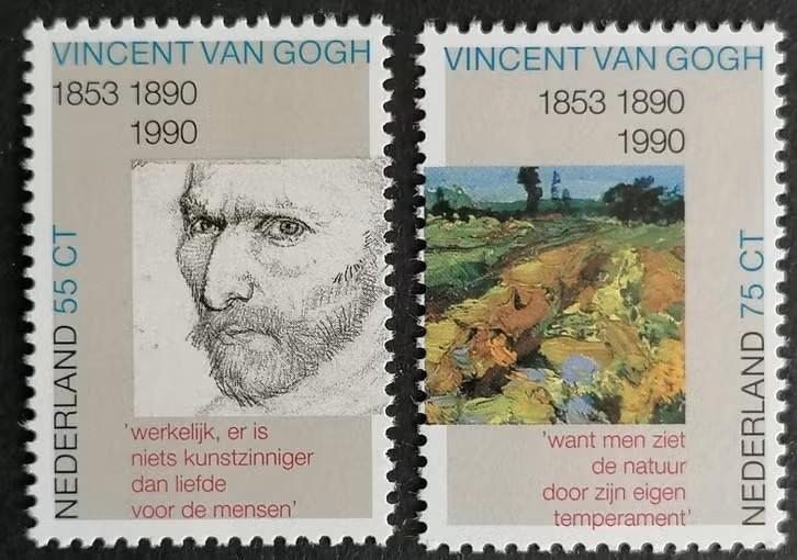 Nederland 1990 - nvph 1442-1443 - Vincent van Gogh, Postzegels en Munten, Postzegels | Nederland, Verzenden, Na 1940, Postfris