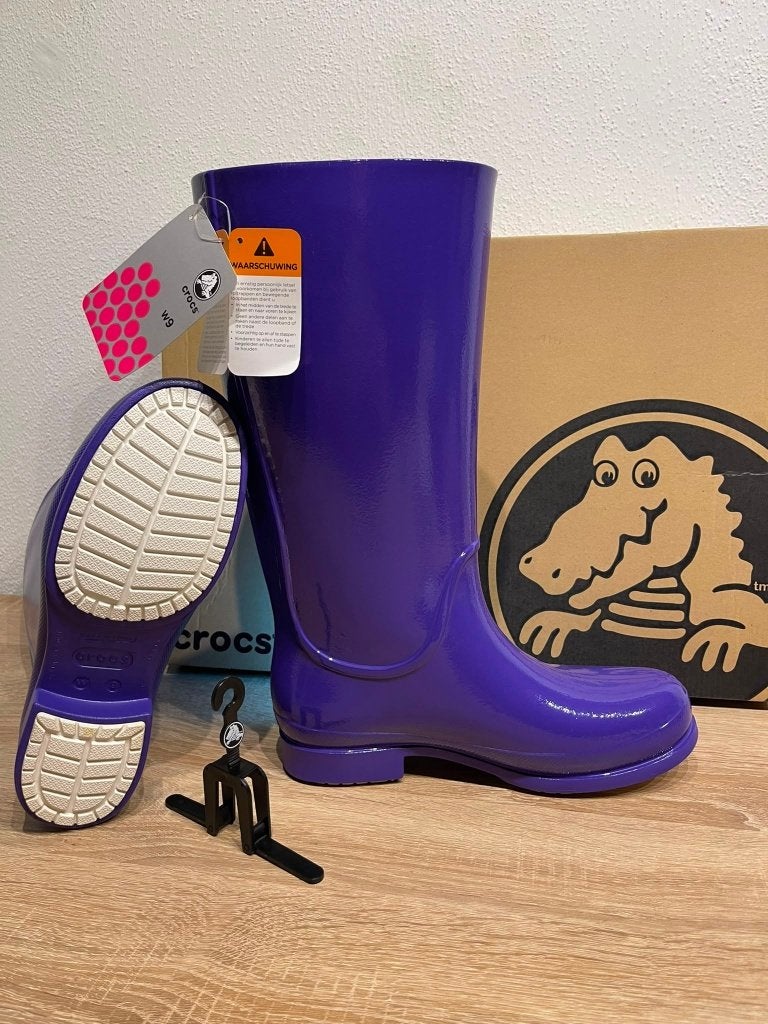 Paarse Crocs Crocband Regenlaars Nieuw + doos -W9 / EU 39-40, Crocs@laars.nl, Overige kleuren, Crocs, Crocs