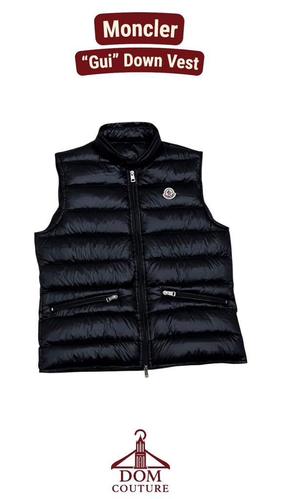 Moncler "Gui" Down Vest Gillet Bodywarmer Zwart, Kleding | Heren, Ophalen of Verzenden, Overige maten, Zwart