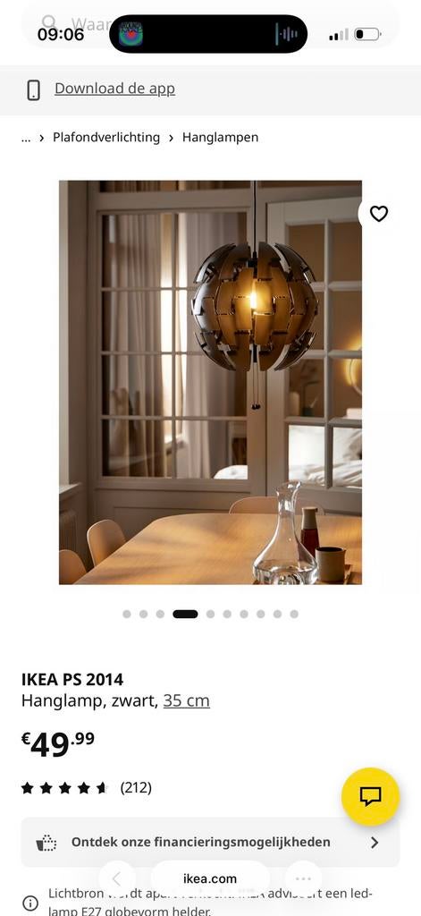 Ikea hanglampen uitschuifbaar, Ophalen of Verzenden, Zo goed als nieuw, Minder dan 50 cm