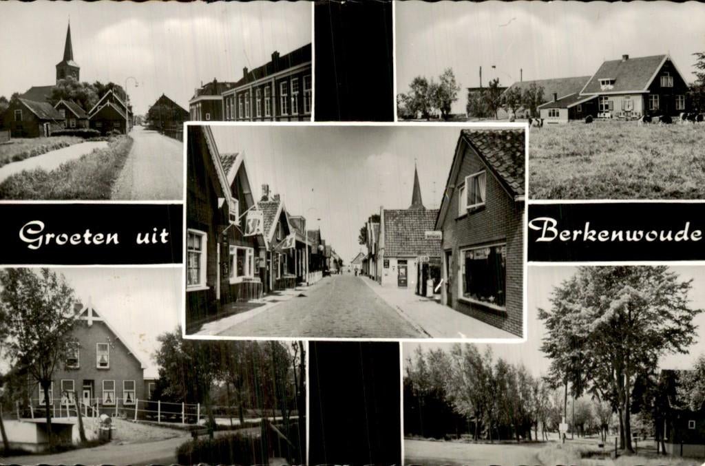 Berkenwoude - Dorpsstraat - Gezicht, Verzamelen, Ophalen of Verzenden, 1940 tot 1960, Ongelopen, Zuid-Holland