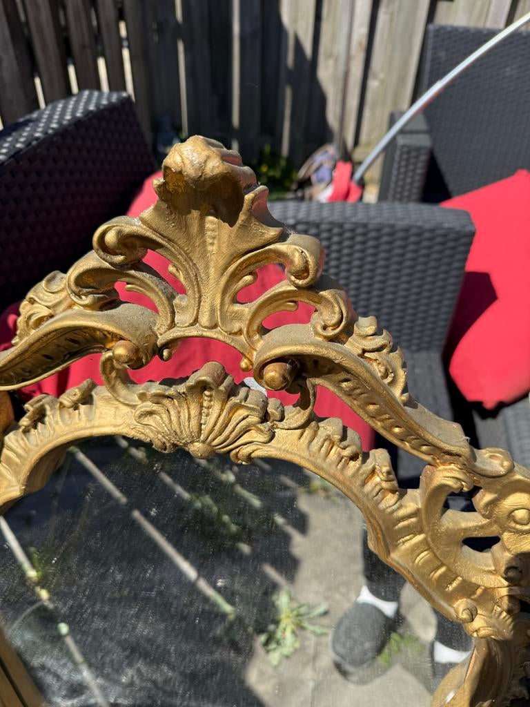 Gouden Barok Spiegel - Decoratieve Wandspiegel, Antiek en Kunst, Antiek | Spiegels, Ophalen, Overige vormen, 50 tot 100 cm, 100 tot 150 cm