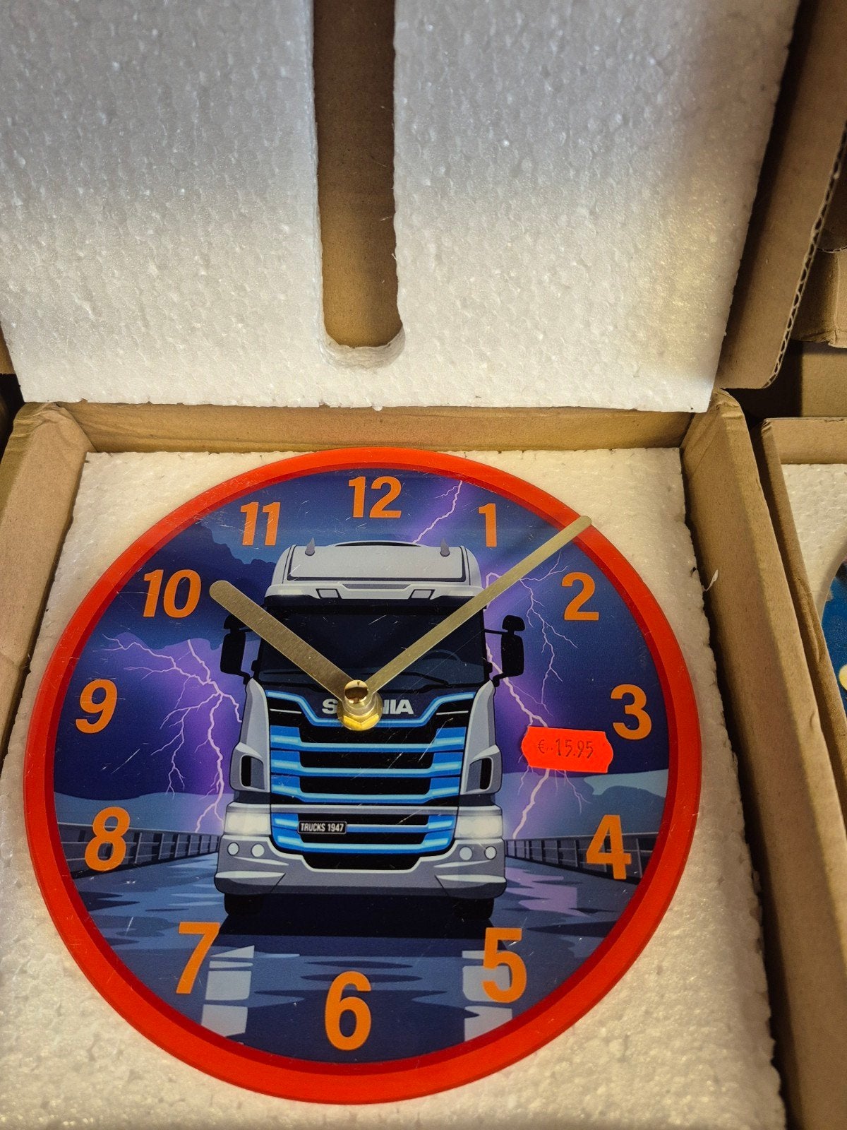 Wandklok Scania 20 cm 2D nieuw, Ophalen of Verzenden, Nieuw, Wandklok