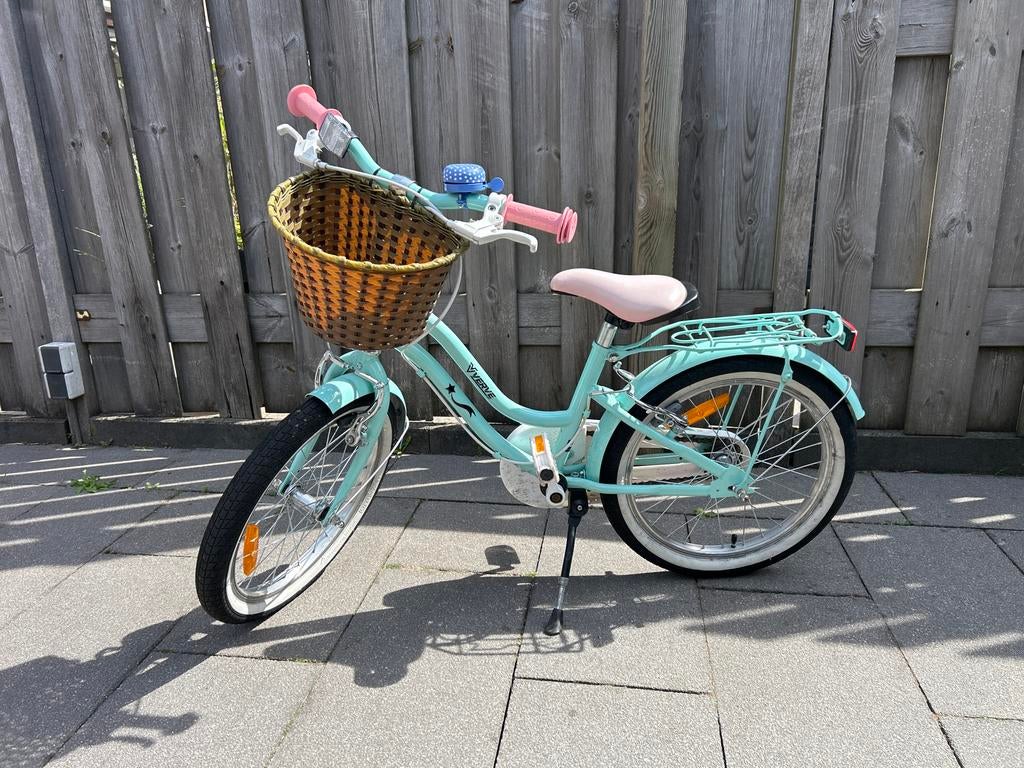 Kinderfiets 20 inch met mandje en bagagedrager, Ophalen, Zo goed als nieuw, Velgrem, 16 tot 20 inch