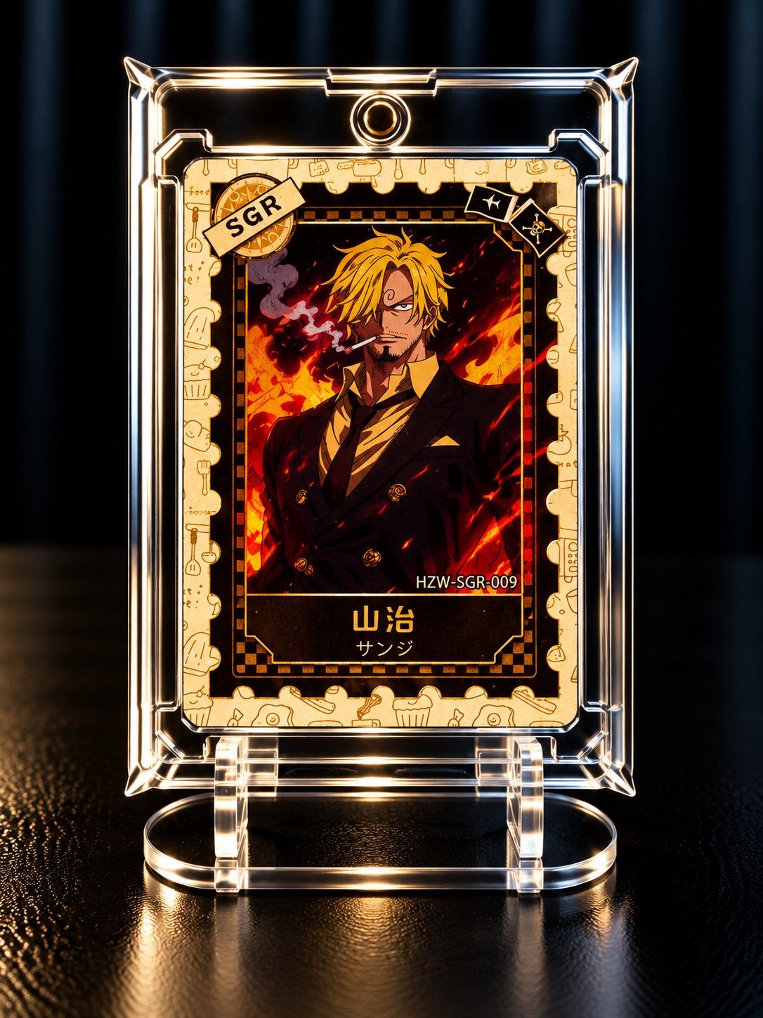 One Piece Sanji SGR-009 – Black Suit Fire Art, Verzenden, Zo goed als nieuw, Losse kaart, Foil