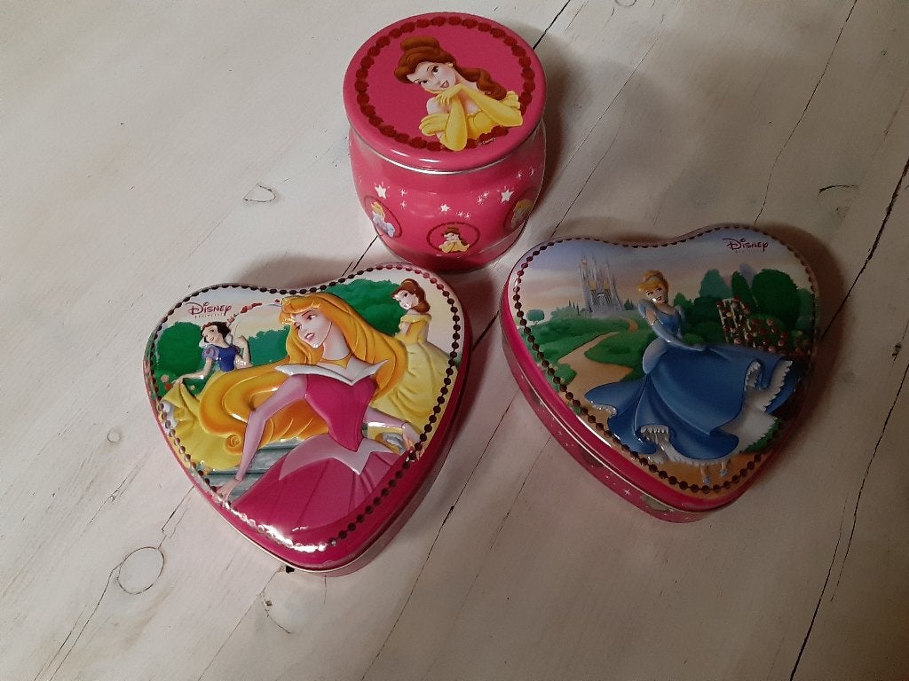 3 x nieuw Disney opberg blik / doos / pot, Ophalen of Verzenden, Overige figuren, Nieuw, Overige typen