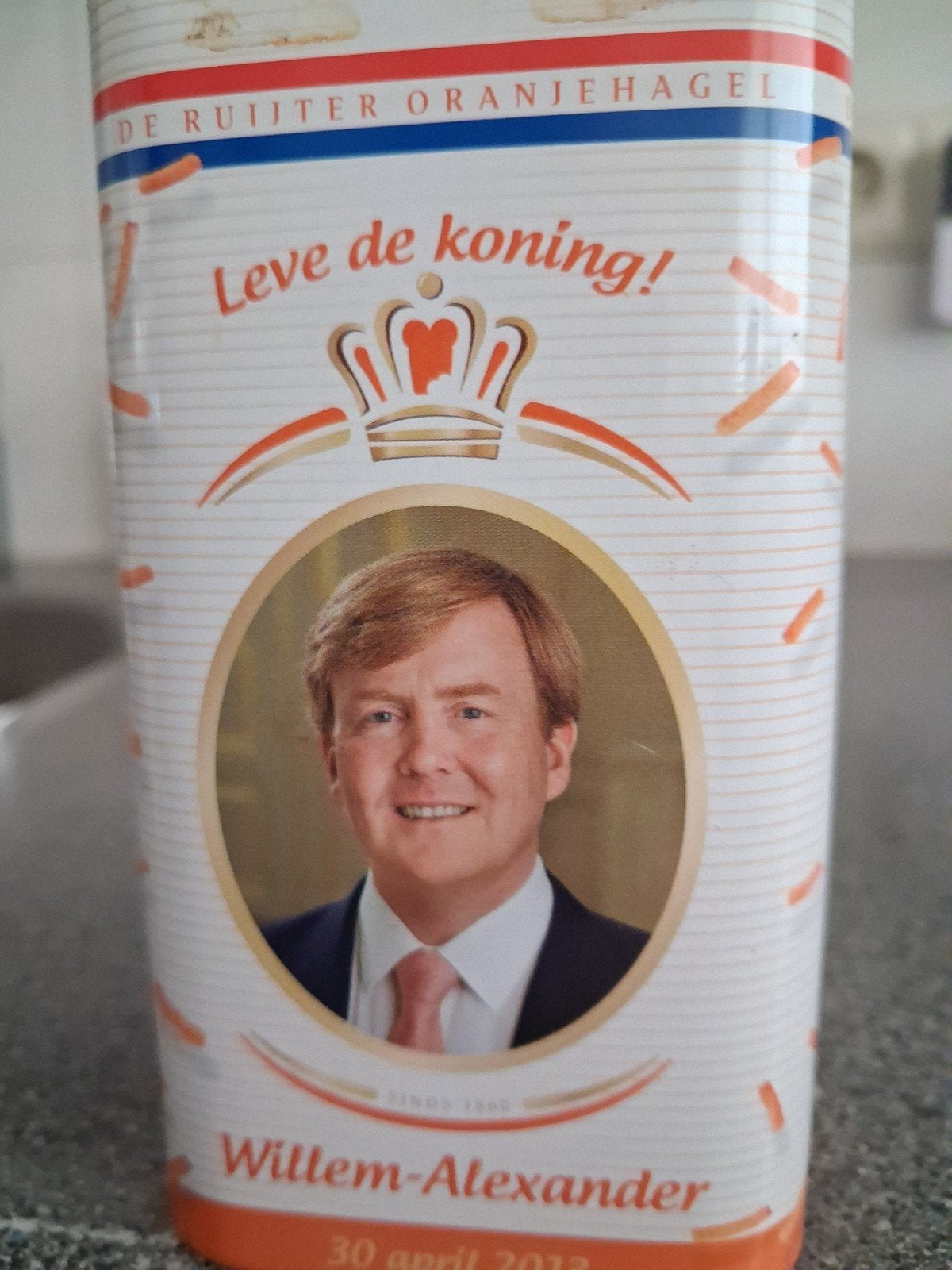 FRAAI BLIKJE DE RUIJTER ORANJE HAGEL 200 JAAR KONINKRIJK, Verzamelen, Ophalen of Verzenden, Gebruikt, Overige, Overige merken