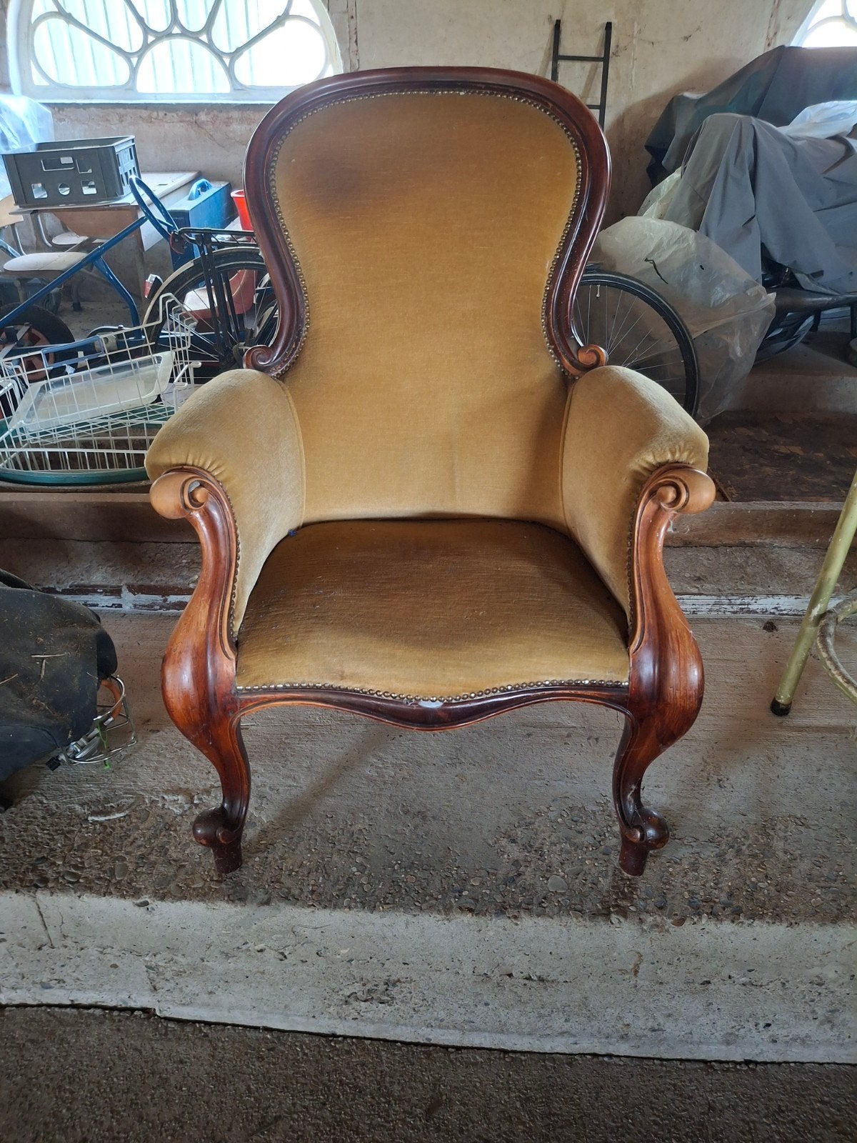 Te koop Salon fauteuil, Antiek en Kunst, Antiek | Meubels | Stoelen en Banken, Ophalen of Verzenden