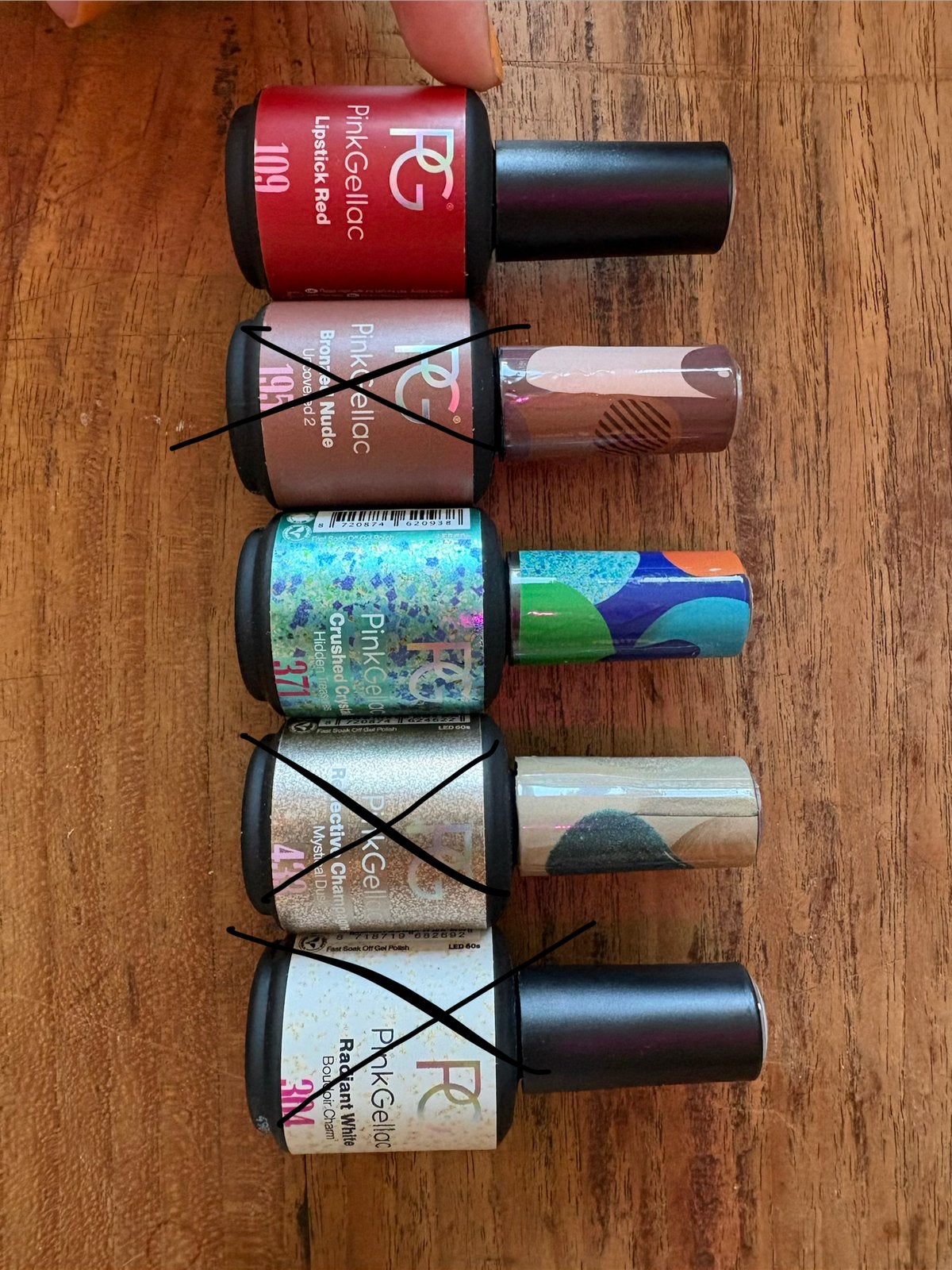 5 lakjes pink gellac, Ophalen of Verzenden, Zo goed als nieuw, Overige kleuren, Handen en Nagels