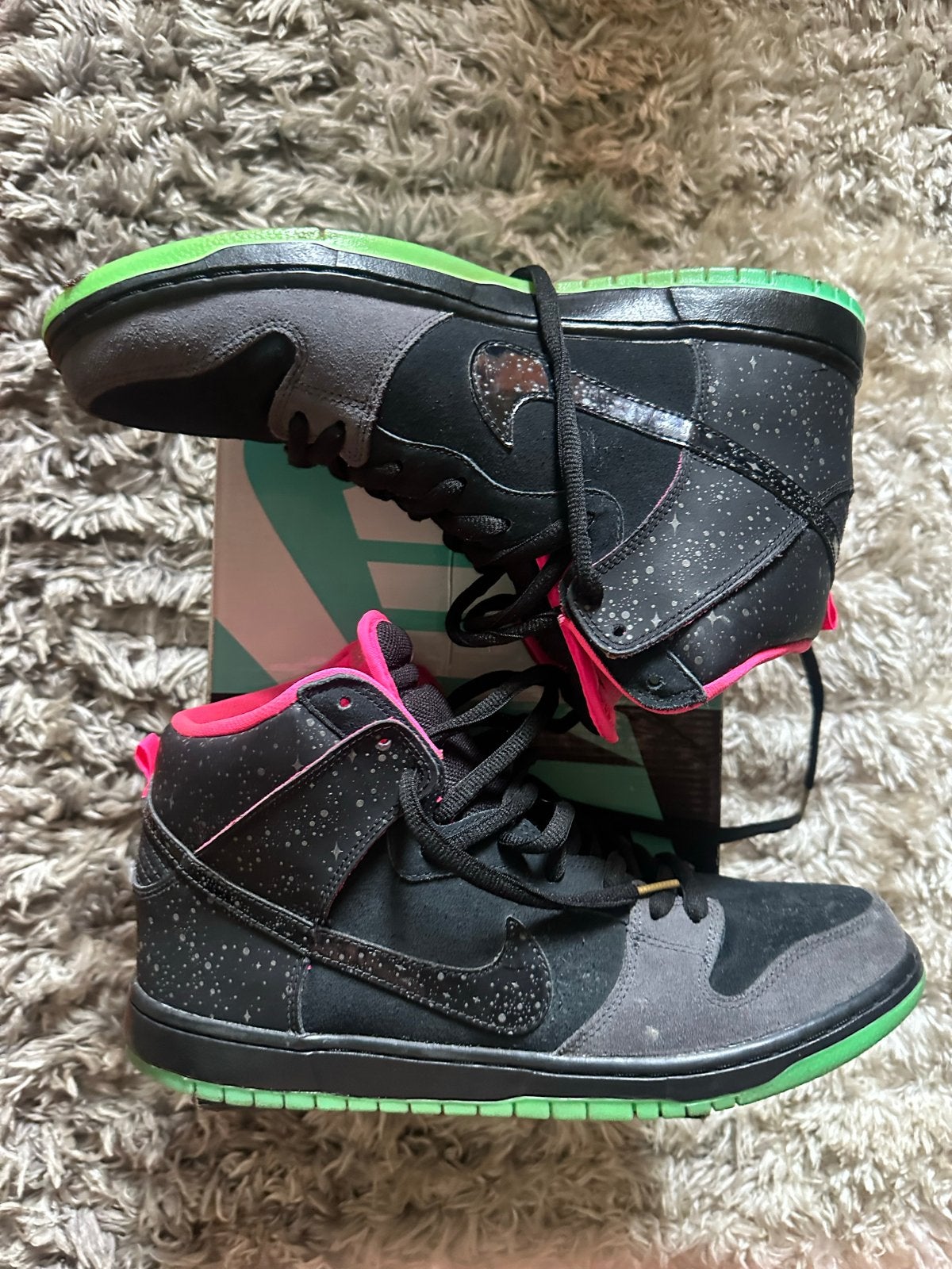 Nike Dunk High Premium SB Northern Lights maat 47.5, Ophalen of Verzenden, Zo goed als nieuw, Zwart, Sneakers of Gympen