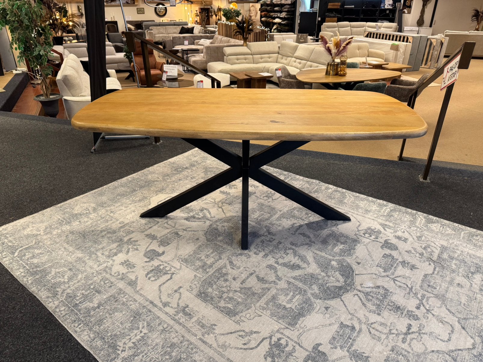 Eettafel Deens Mango 200 Direct leverbaar E-7397, Nieuw, 50 tot 100 cm, Mwonenenslapen@ziggo.nl, 150 tot 200 cm