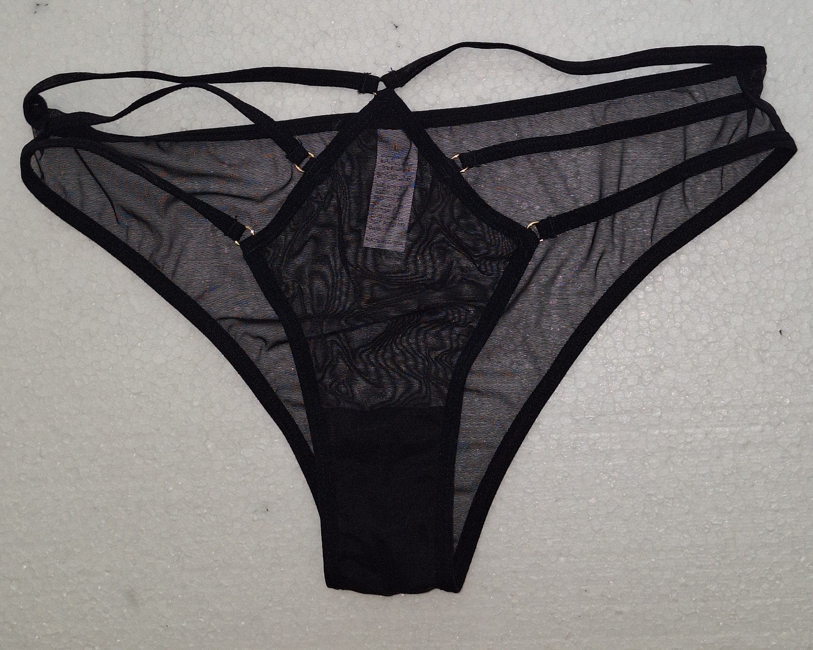 Sexy nieuw zwart doorzichtig slipje maat L, Verzenden, Zwart, Body of Korset