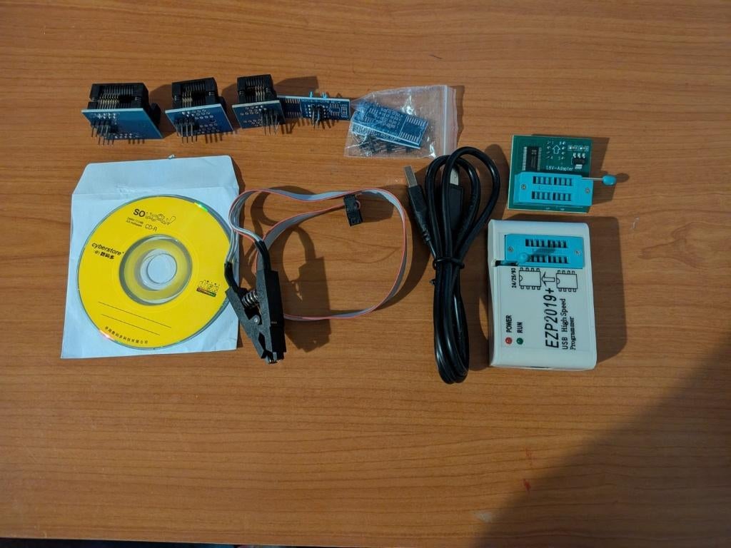 EZP2019+ USB programmer set (BIOS / EEPROM) + adapters, Hobby en Vrije tijd, Elektronica-componenten, Nieuw, Ophalen of Verzenden