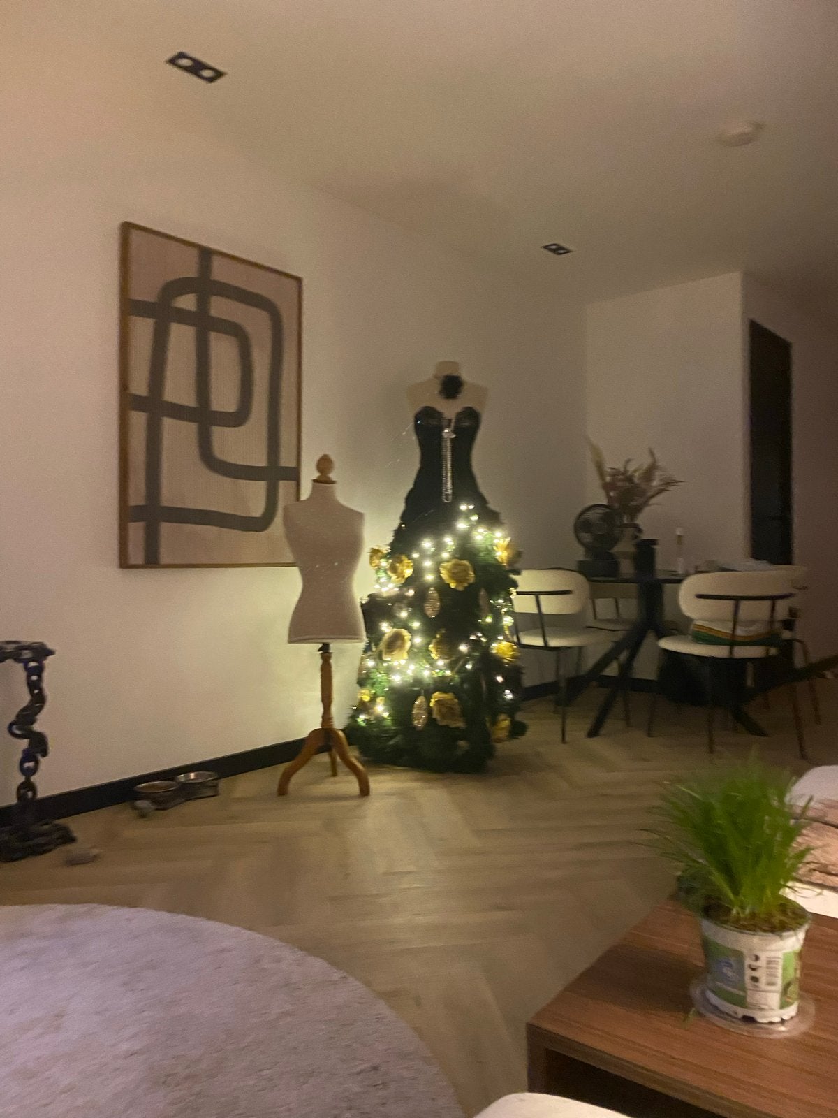 Mannequin paspop met takken en verlichting *uniek*, Ophalen