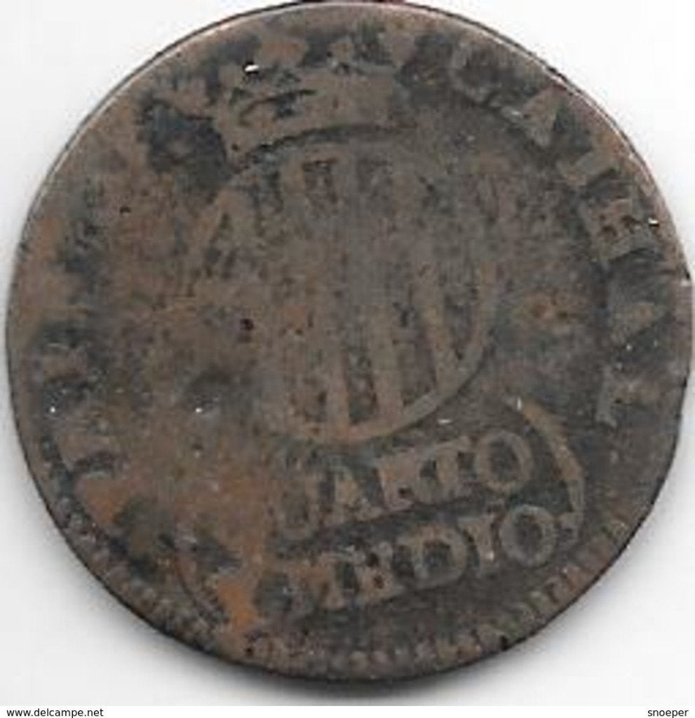 *spain catalonia quarto medio 1811 km 117 fr cat val 40$, Ophalen of Verzenden, Overige landen, Losse munt